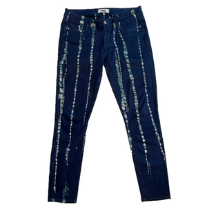 Paige Denim navy blue tentacled print jeans, size 30 waist EUC